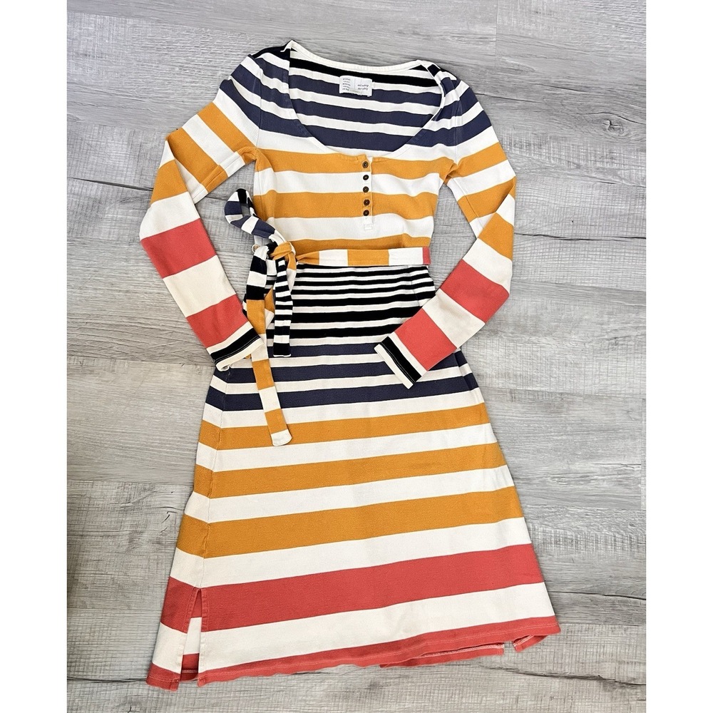 Anthropologie Saturday Sunday Riley Striped Knit Midi Dress Multi Casual Size XS